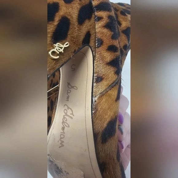 Sam Edelman Hilty Pointed Toe Leopard Calf Hair Ankle Bootie Boots Size 5 EUC - Picture 15 of 15